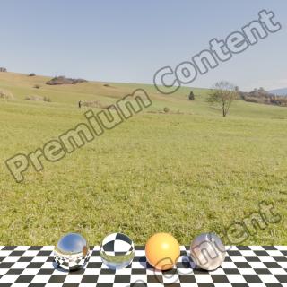 HDR Panorama 360° of Background Nature Meadow